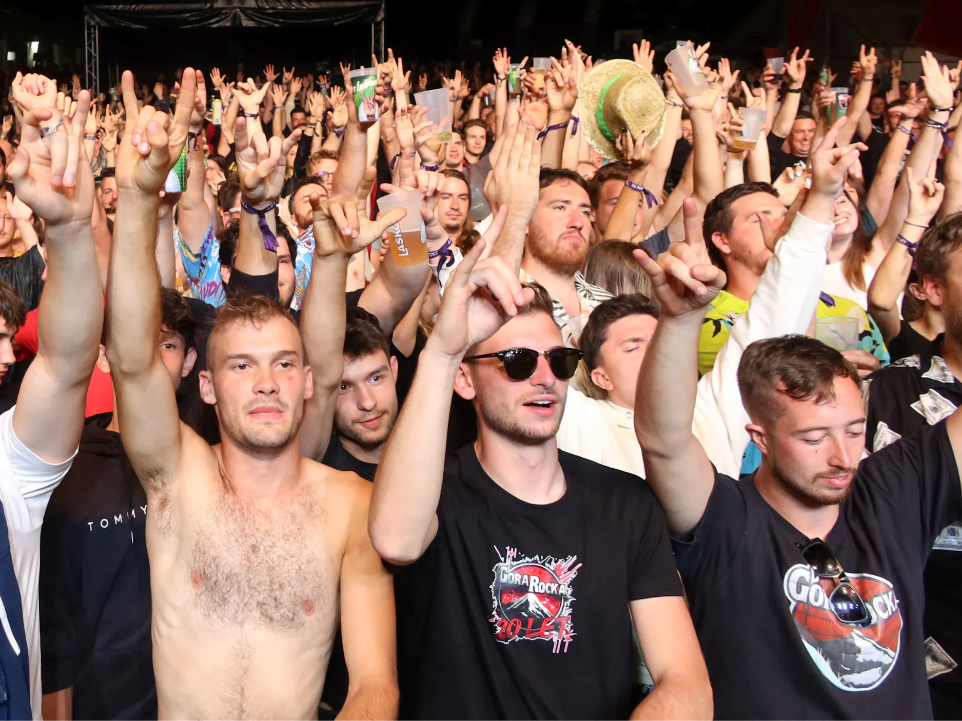 Občinstvo na koncertu v okviru festivala Gora Rocka